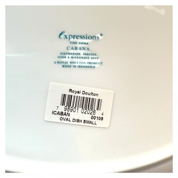 Royal Doulton Cabana 13 inch Platter Green Blue Yellow New - Picture 5 of 6